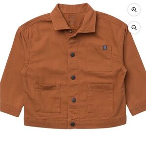 Modern Moments by Gerber Kids' Rust Brown Cotton Jean Jacket with Patch Pockets